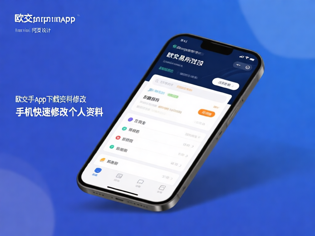 欧交易所APP个人资料修改界面示意图
